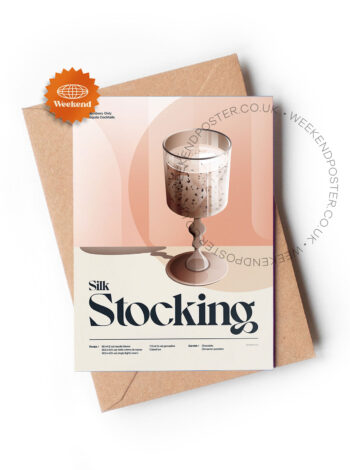 Mid-century retro Silk Stocking Cocktail greeting card