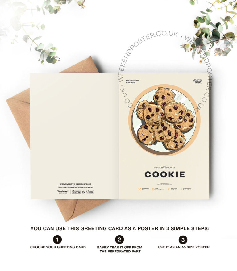 Mid-century modern Cookie recipe greeting card
