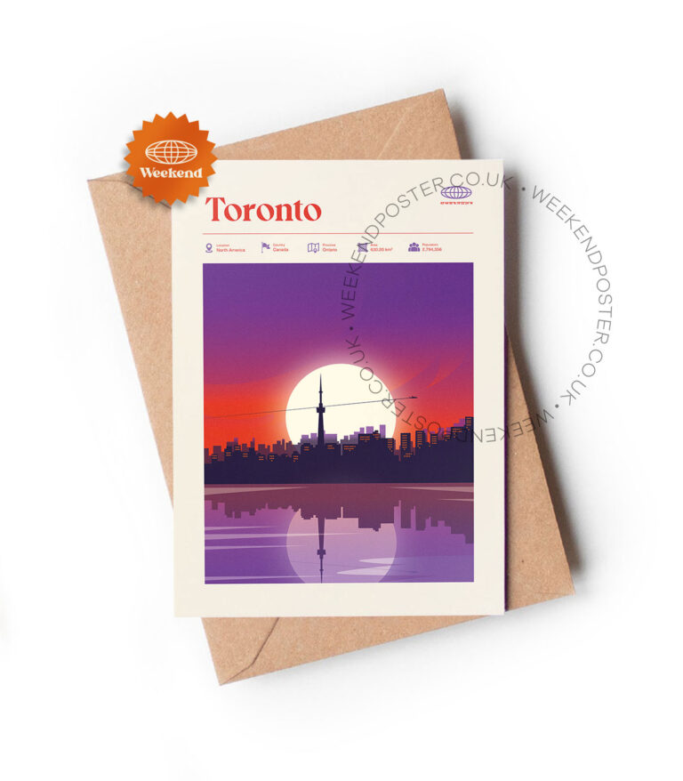 Mid-century modern Toronto retro travel greeting card
