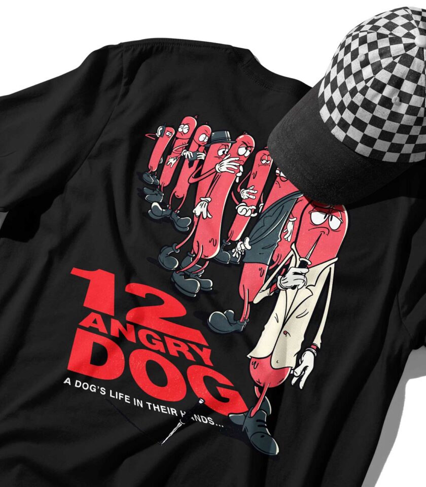 12 Angry Dog Organic Heavyweight T-Shirt - Image 12