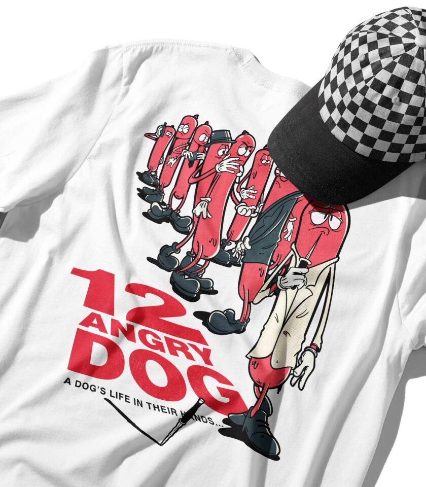 12 Angry Dog Organic Heavyweight T-Shirt - Image 6