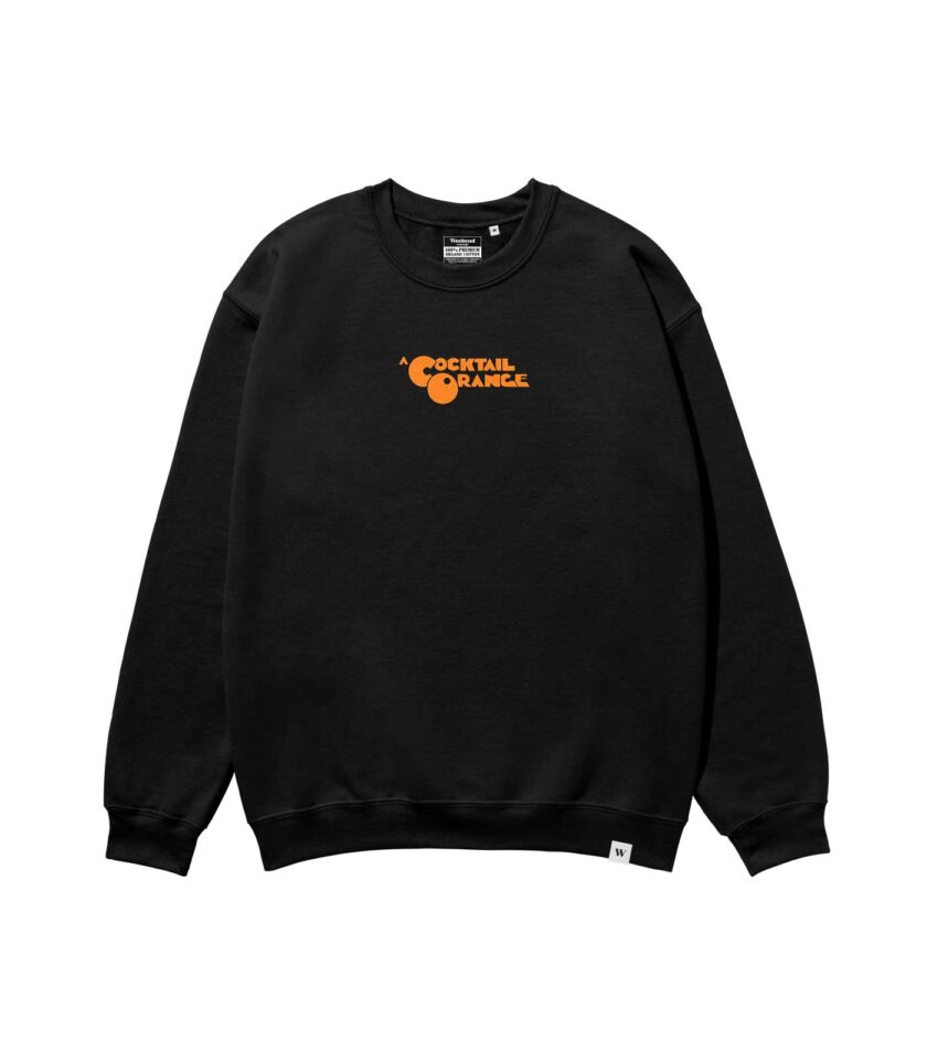 A Cocktail Orange Heavyweight Organic Sweatshirt Sand - Image 5