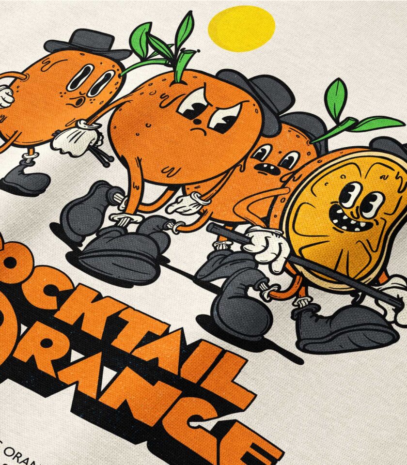A Cocktail Orange Heavyweight Organic Sweatshirt Sand - Image 3