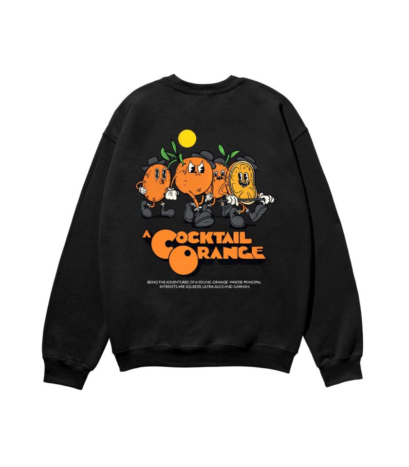 A Cocktail Orange Heavyweight Organic Sweatshirt Sand - Image 4
