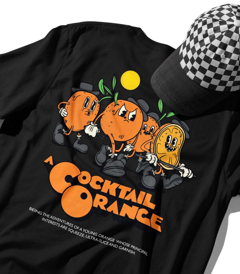 A Cocktail Orange Organic Heavyweight T-Shirt - Image 12