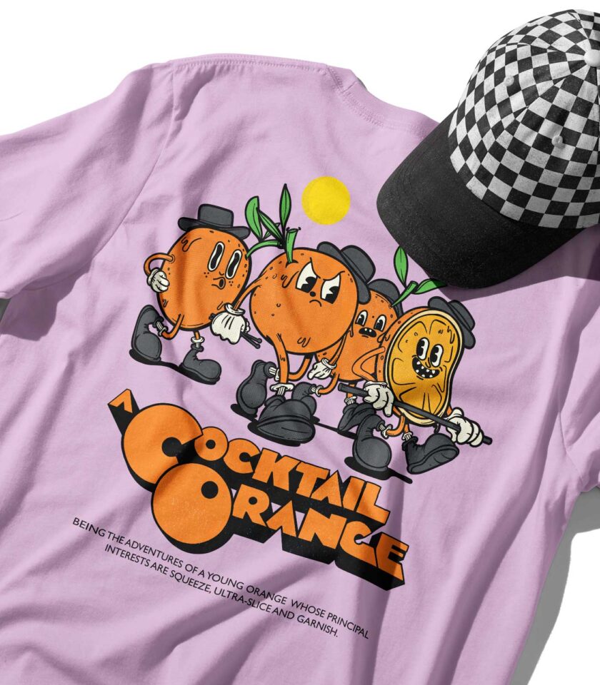 A Cocktail Orange Organic Heavyweight T-Shirt - Image 9