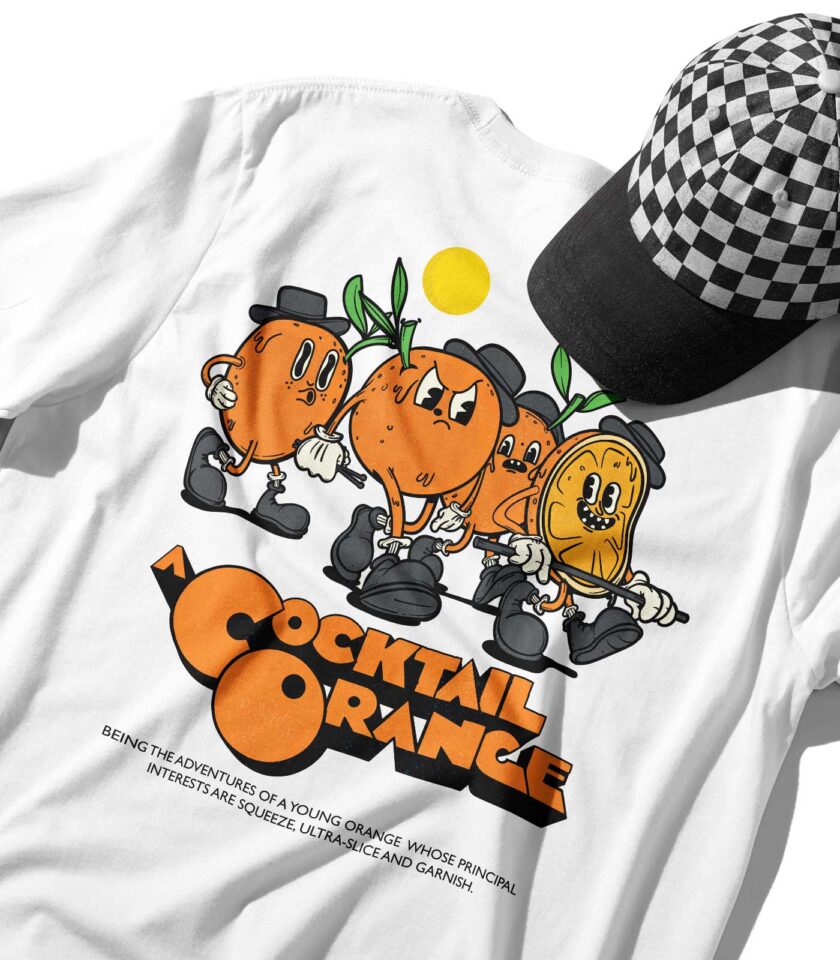 A Cocktail Orange Organic Heavyweight T-Shirt - Image 6