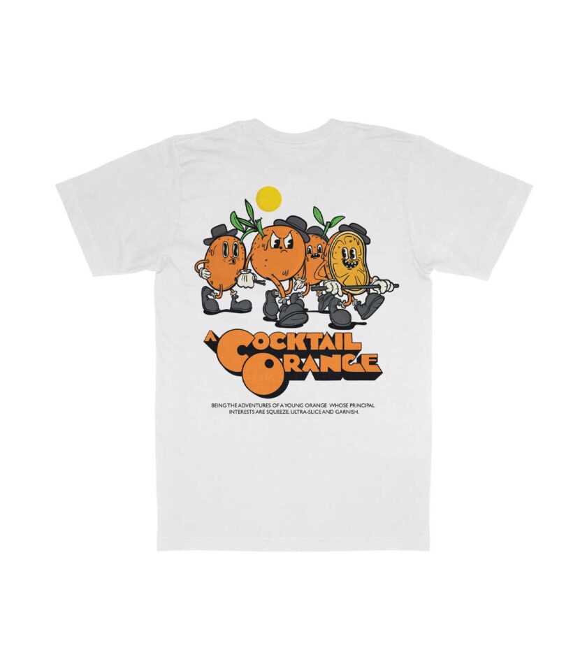 A Cocktail Orange Organic Heavyweight T-Shirt - Image 4