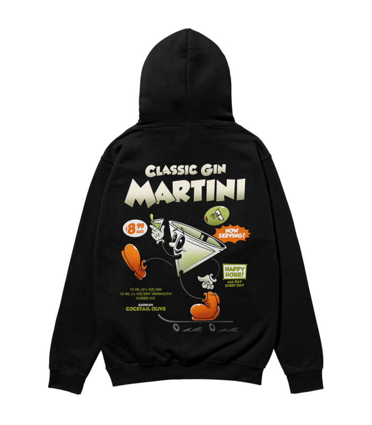 Classic Gin Martini Heavyweight Organic Hoodie