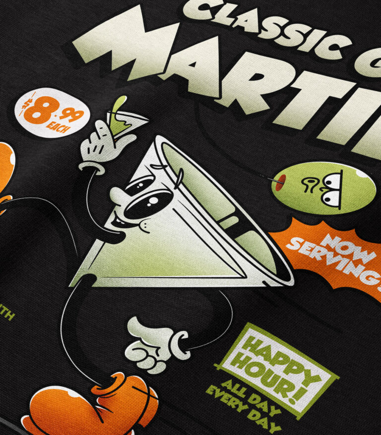 Classic Gin Martini Heavyweight Organic Hoodie