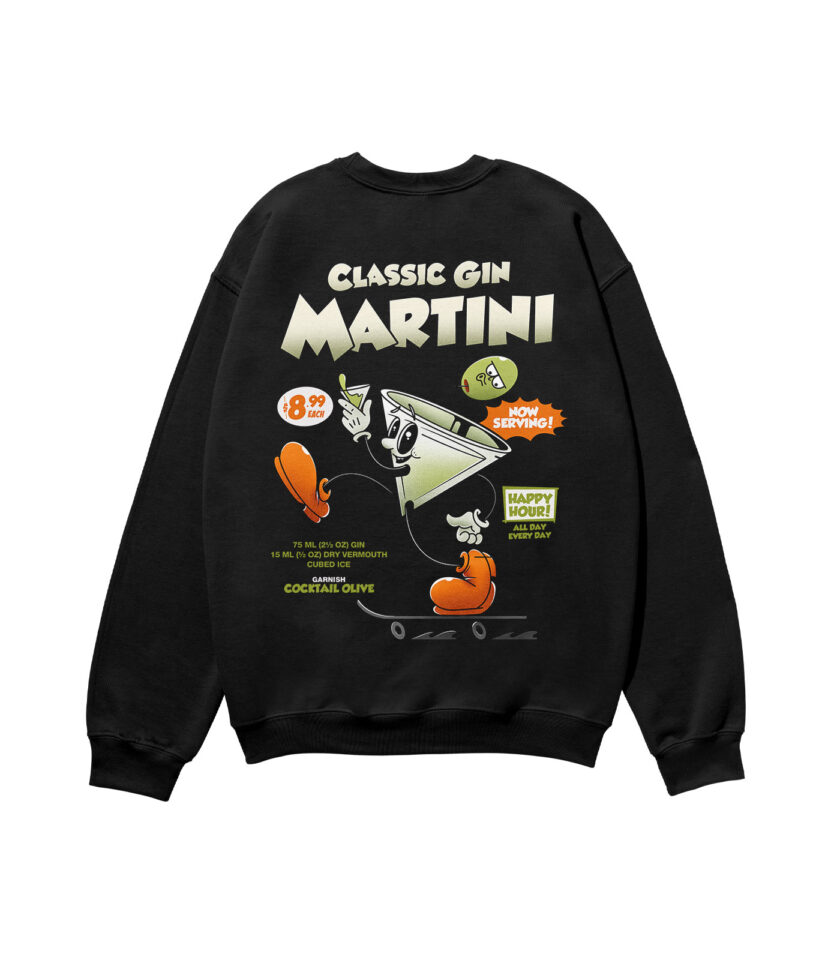Classic Gin Martini Heavyweight Organic Sweatshirt - Image 4