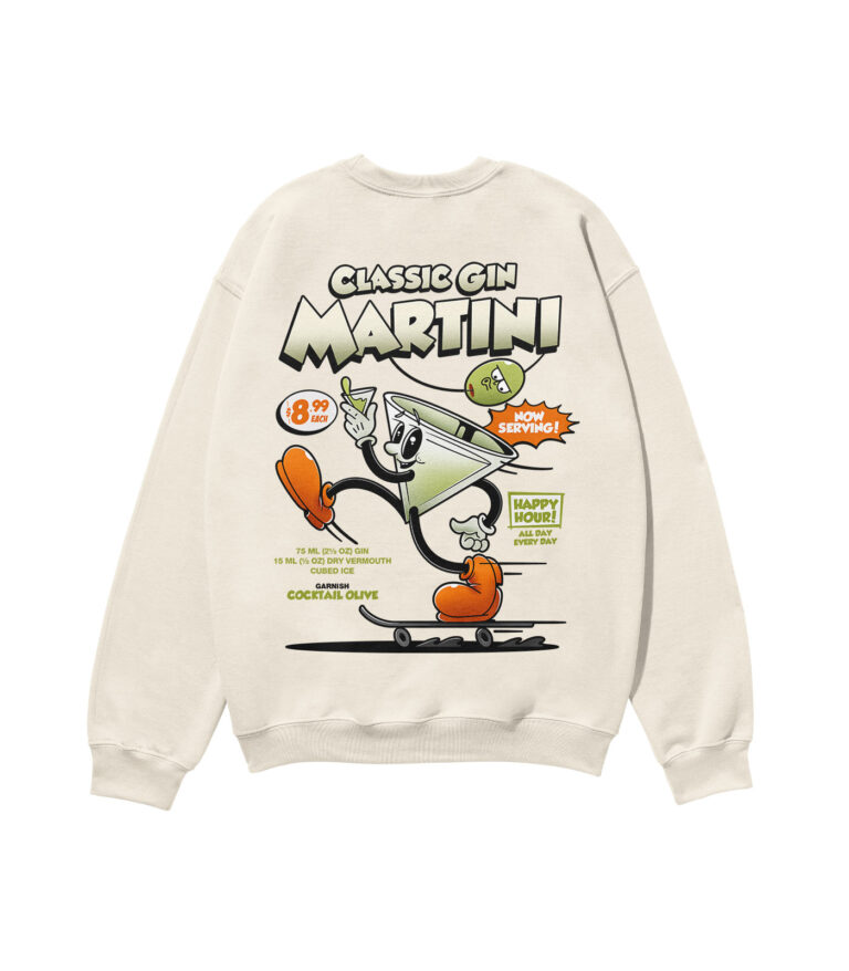 Classic Gin Martini Heavyweight Organic Sweatshirt