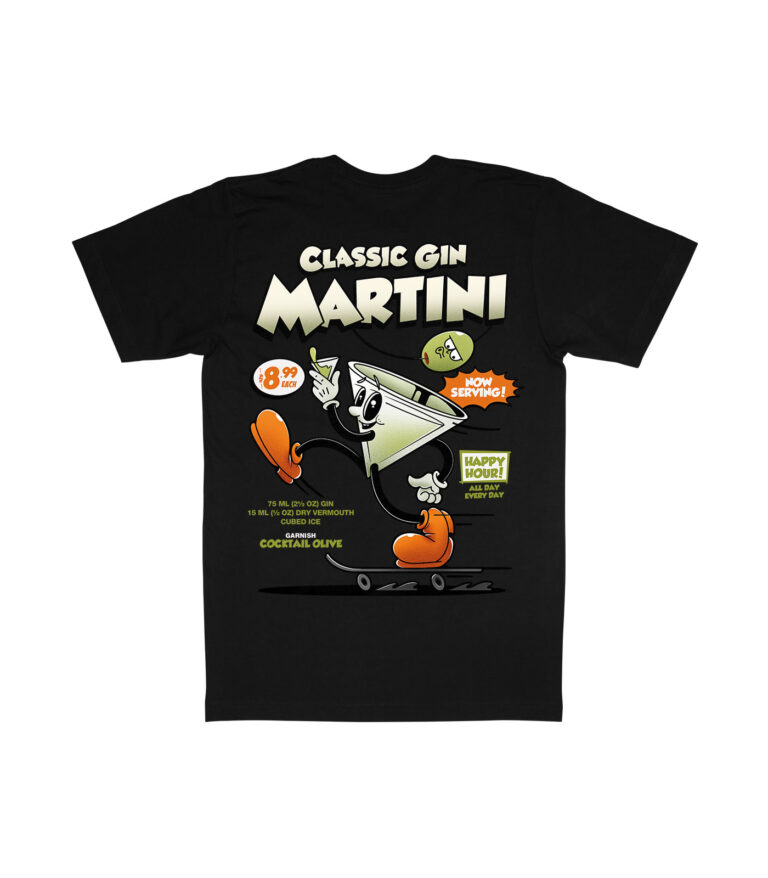 Classic Gin Martini Organic Heavyweight T-Shirt