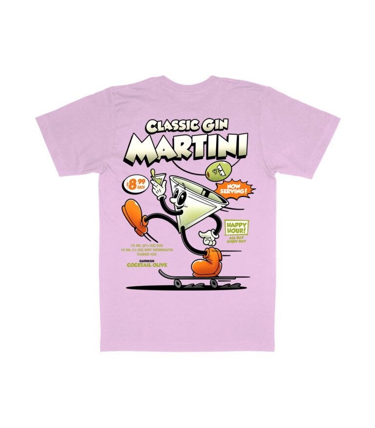 Classic Gin Martini Organic Heavyweight T-Shirt