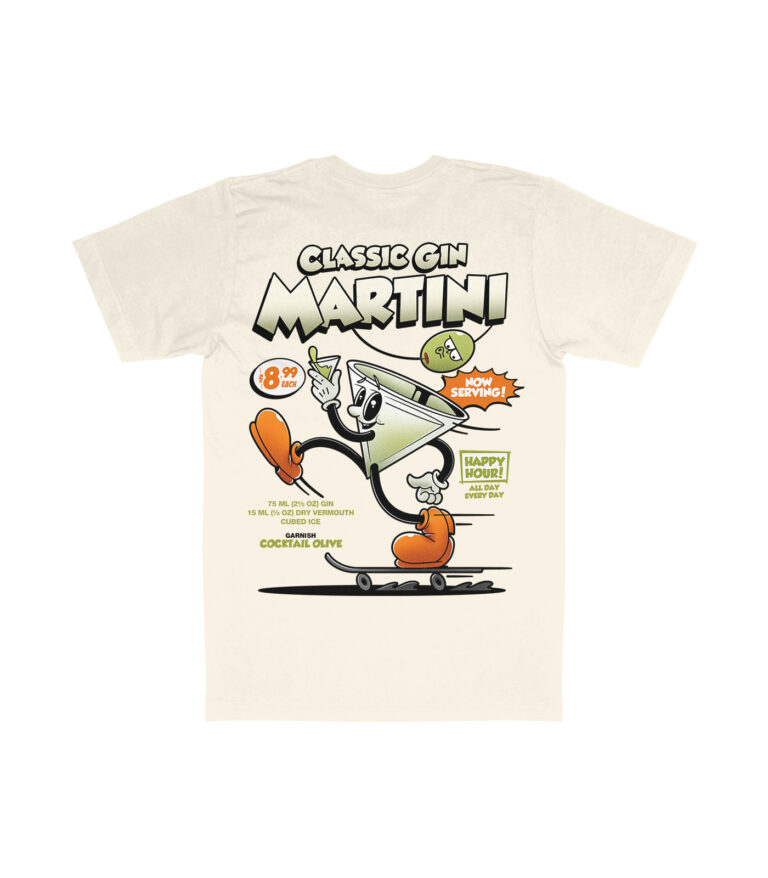 Classic Gin Martini Organic Heavyweight T-Shirt