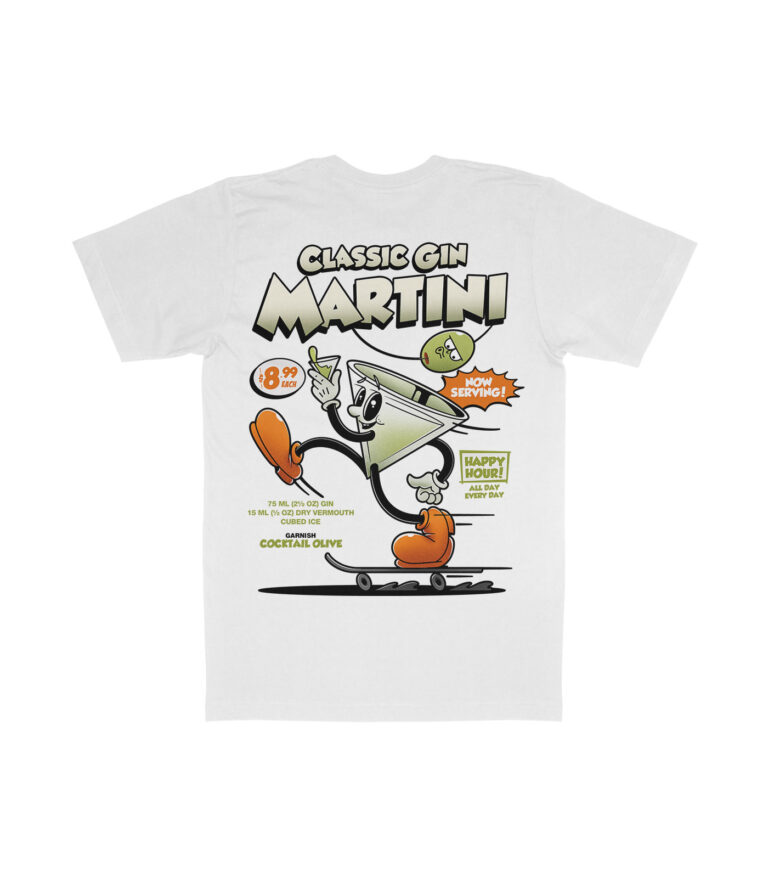Classic Gin Martini Organic Heavyweight T-Shirt