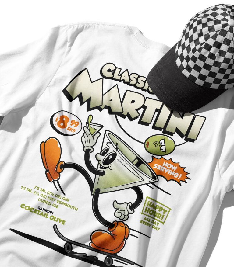 Classic Gin Martini Organic Heavyweight T-Shirt