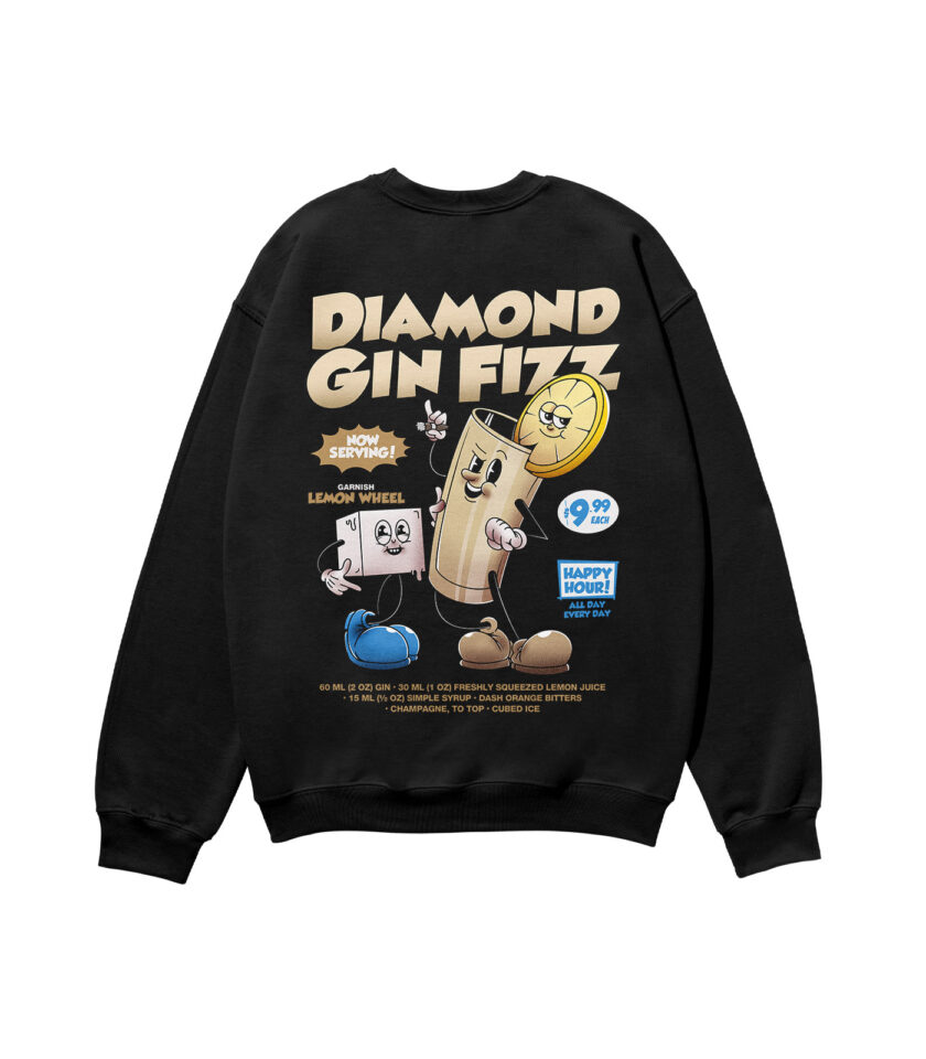 Diamond Gin Fizz Heavyweight Organic Sweatshirt - Image 4