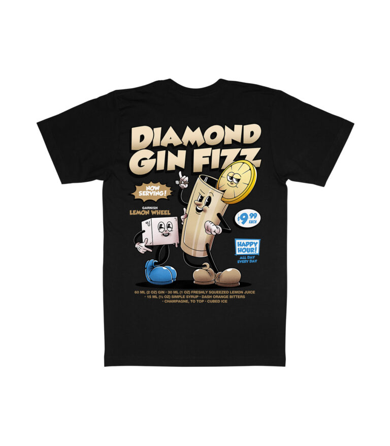 Diamond Gin Fizz Organic Heavyweight T-Shirt