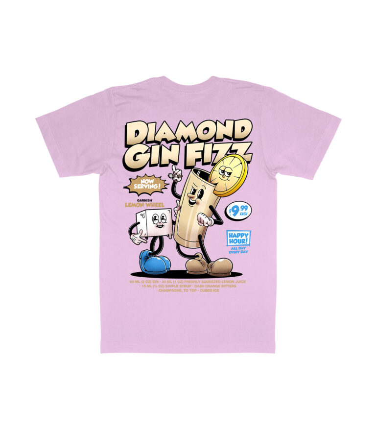 Diamond Gin Fizz Organic Heavyweight T-Shirt