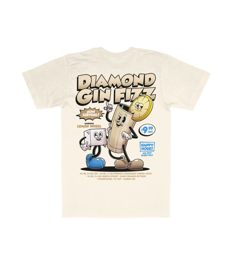 Diamond Gin Fizz Organic Heavyweight T-Shirt