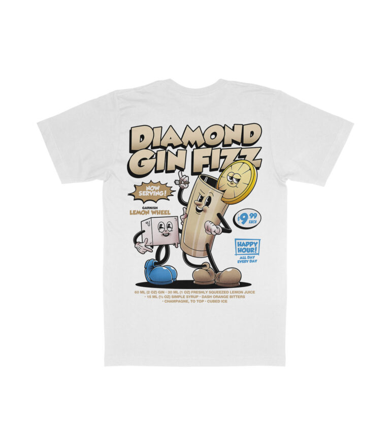 Diamond Gin Fizz Organic Heavyweight T-Shirt