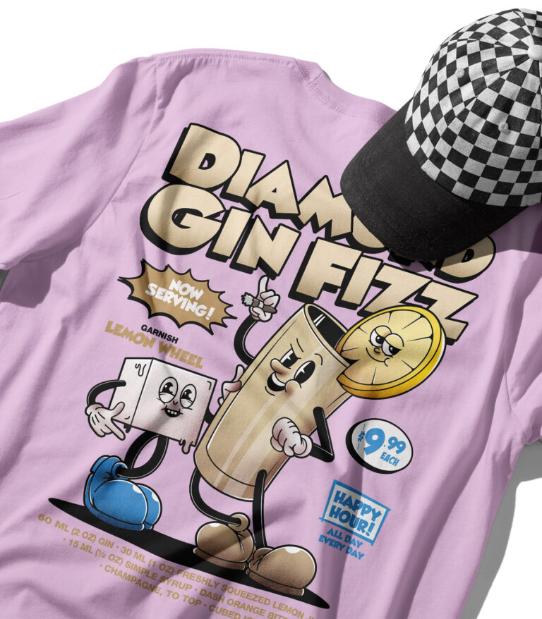 Diamond Gin Fizz Organic Heavyweight T-Shirt