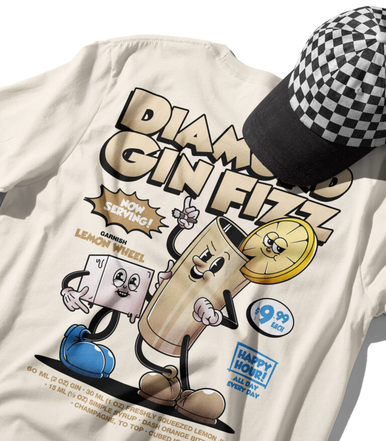 Diamond Gin Fizz Organic Heavyweight T-Shirt