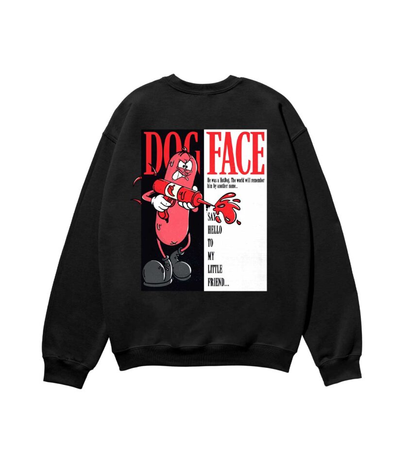 Dogface Heavyweight Organic Sweatshirt Sand - Image 4