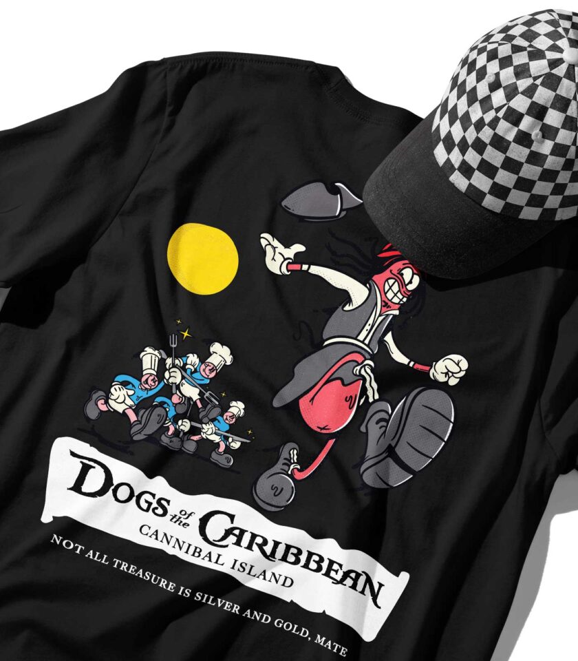 Dogs of the Caribbean Organic Heavyweight T-Shirt - Image 12
