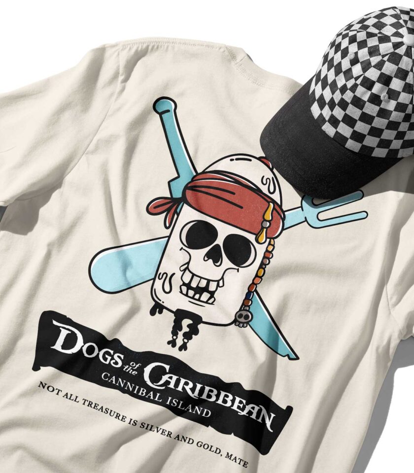Dogs of the Caribbean Organic Heavyweight T-Shirt - Image 3