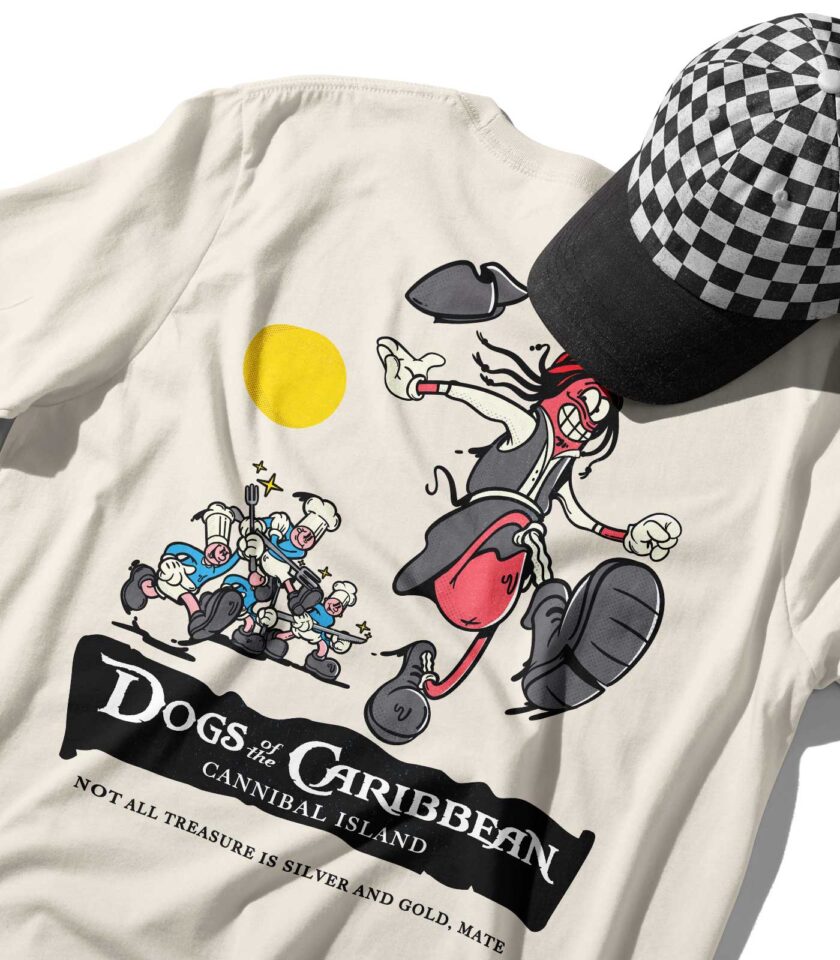 Dogs of the Caribbean Organic Heavyweight T-Shirt - Image 3