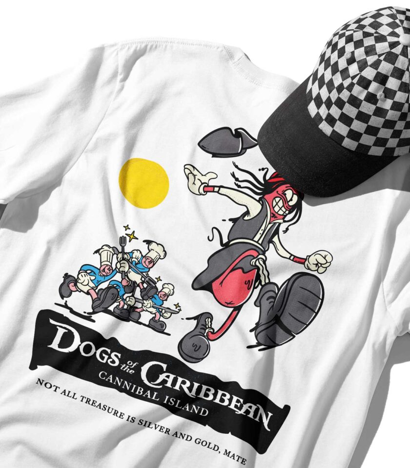 Dogs of the Caribbean Organic Heavyweight T-Shirt - Image 6
