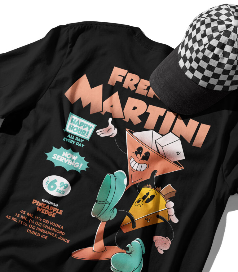 French Martini Organic Heavyweight T-Shirt