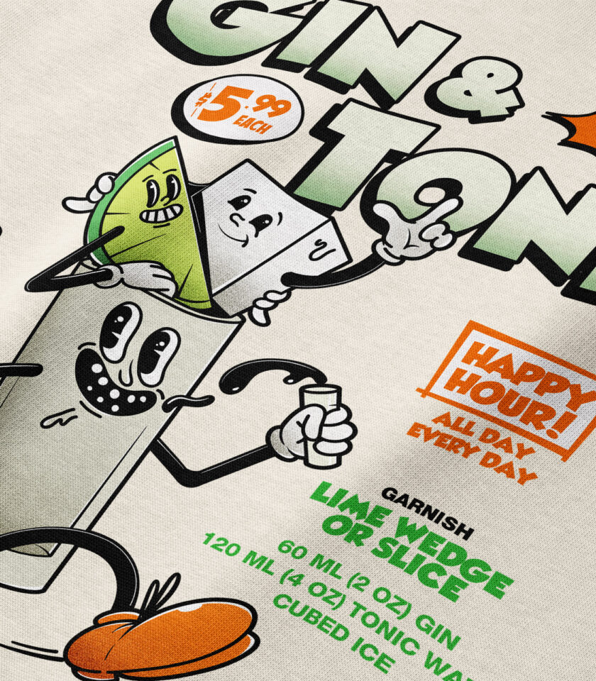 Gin & Tonic Heavyweight Organic Hoodie - Image 3