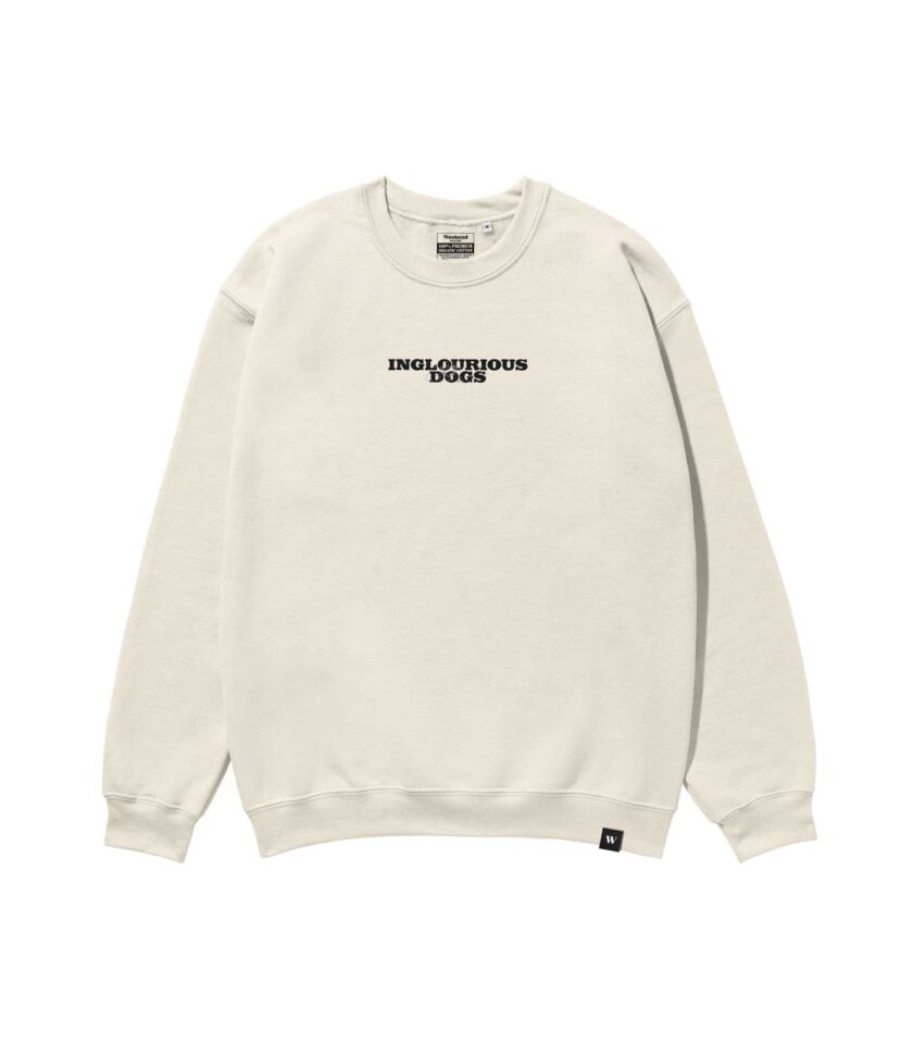 Inglourious Dogs Heavyweight Organic Sweatshirt Sand - Image 2