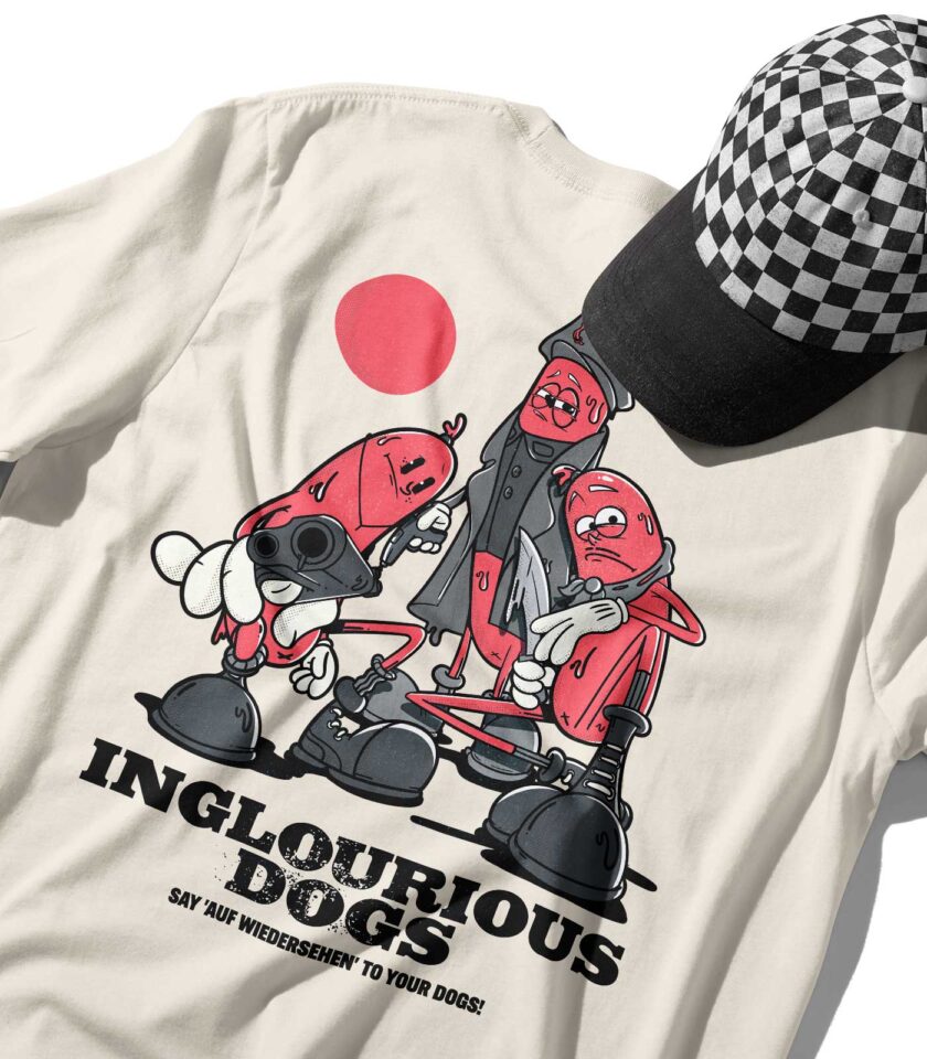 Inglourious Dogs Organic Heavyweight T-Shirt - Image 3