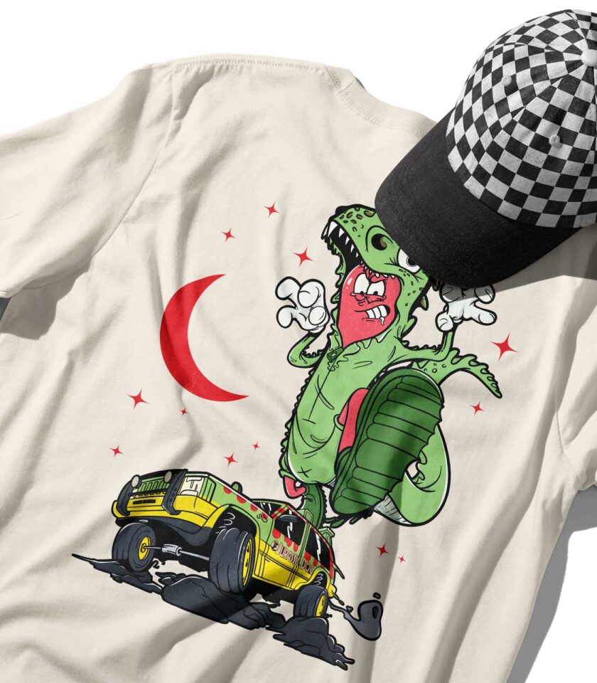 Jurassic Dog Organic Heavyweight T-Shirt - Image 3