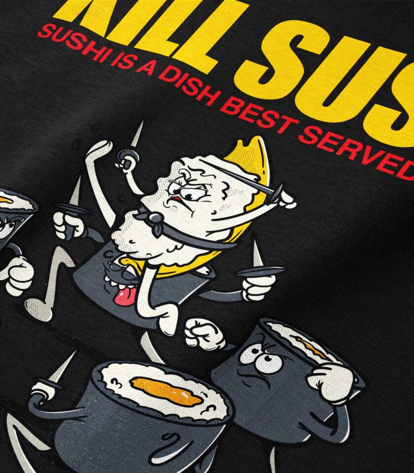 Kill Sushi Heavyweight Organic Hoodie - Image 6