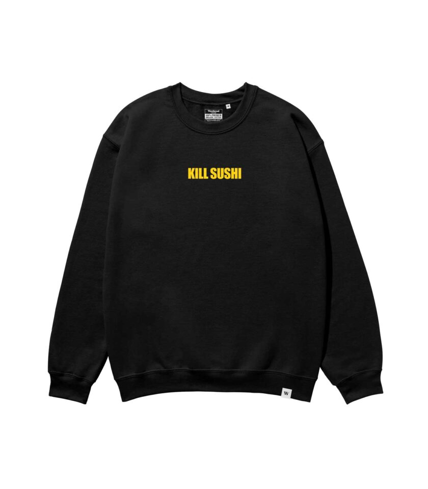 Kill Sushi Heavyweight Organic Sweatshirt Sand - Image 5