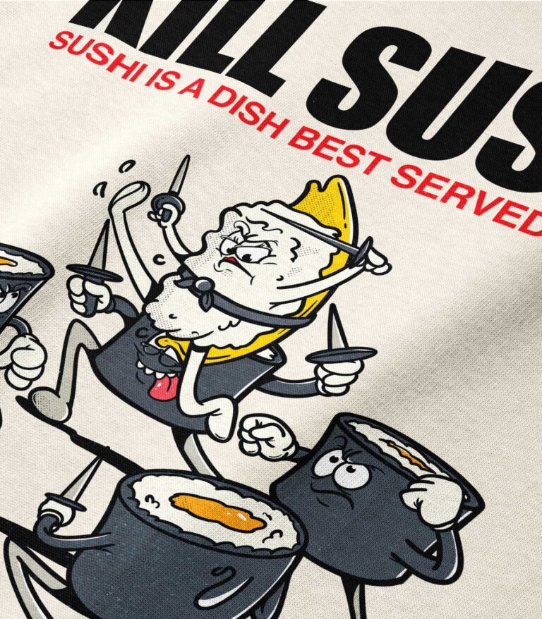 Kill Sushi Heavyweight Organic Sweatshirt Sand