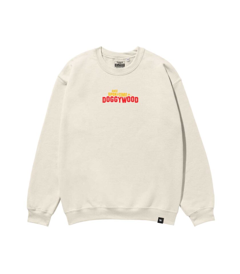 Once Upon a Time... in Doggywood Heavyweight Organic Sweatshirt Sand - Image 2