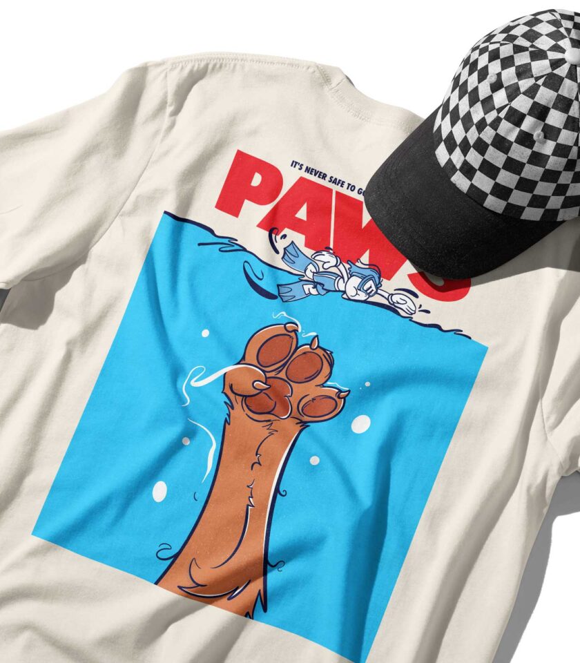 Paws Organic Heavyweight T-Shirt - Image 3