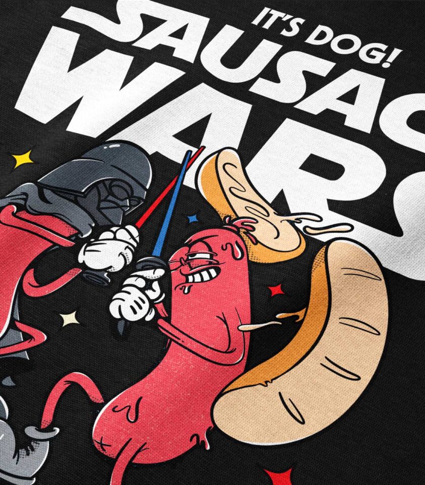 Sausage Wars Heavyweight Organic Hoodie - Image 6