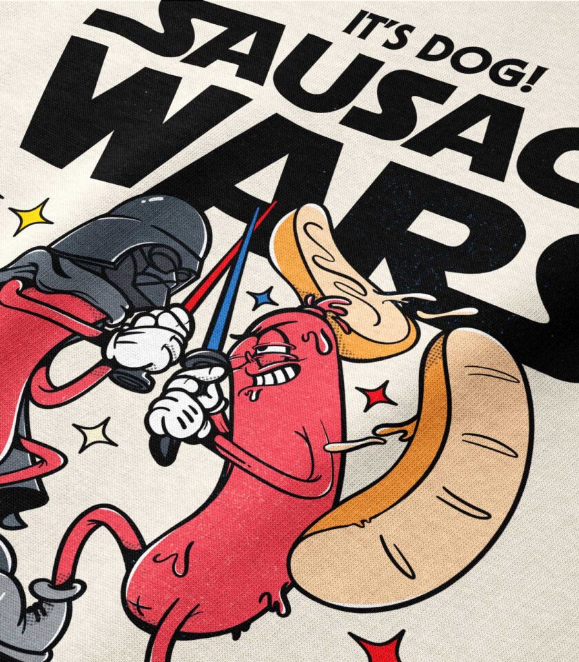 Sausage Wars Heavyweight Organic Hoodie - Image 3