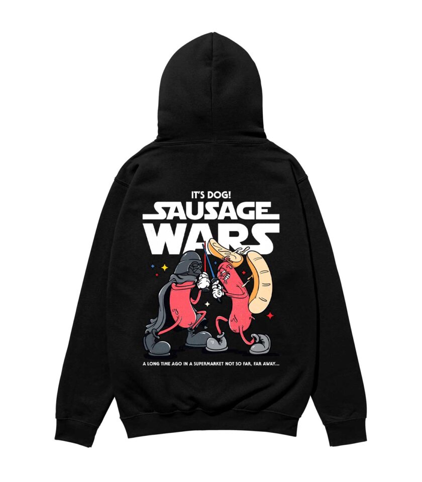 Sausage Wars Heavyweight Organic Hoodie - Image 4
