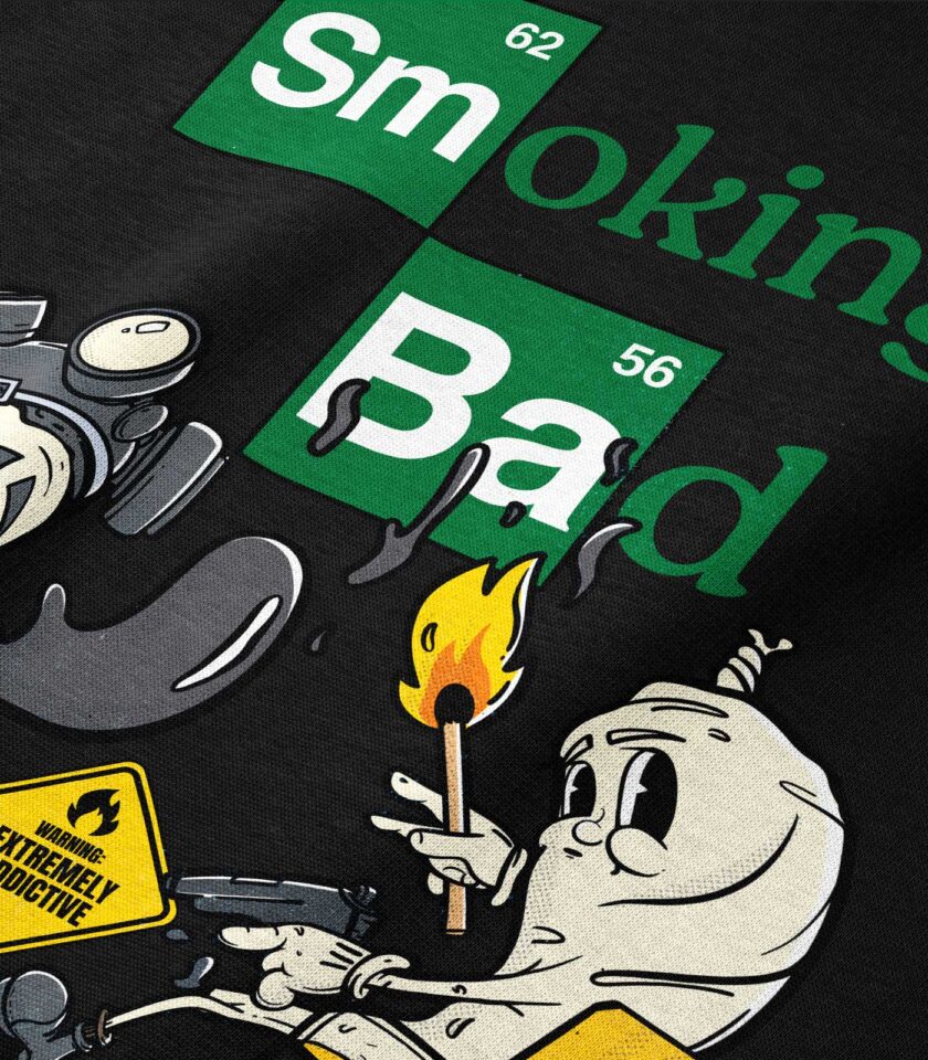 Smoking Bad Heavyweight Organic Sweatshirt Sand - Image 6