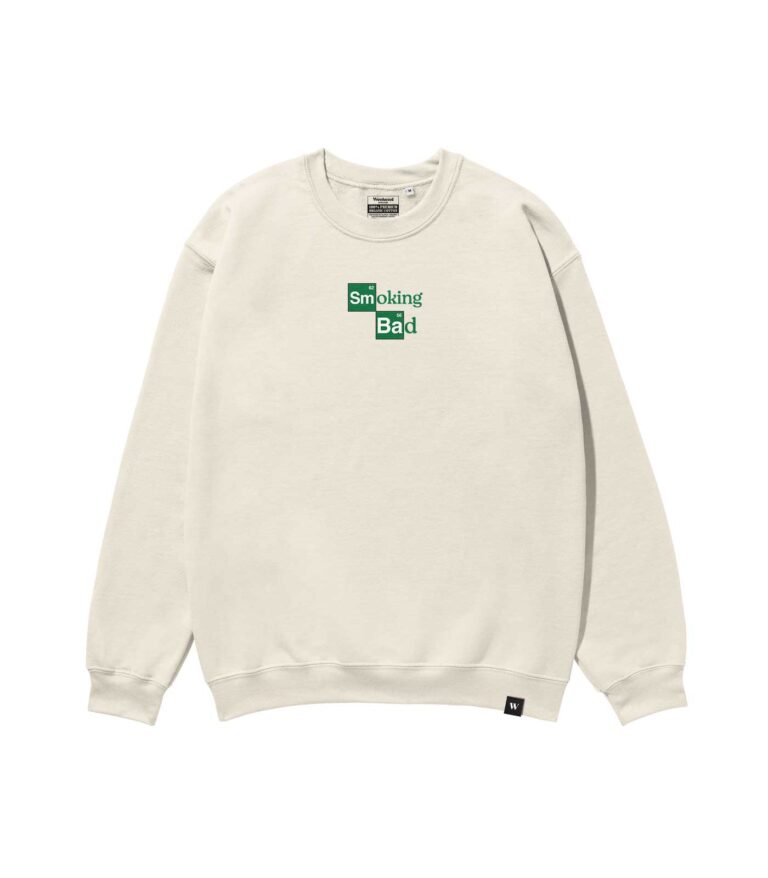 Smoking Bad Heavyweight Organic Sweatshirt Sand