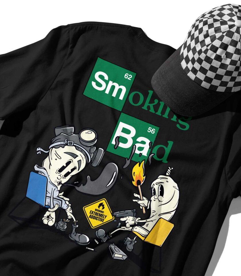 Smoking Bad Organic Heavyweight T-Shirt - Image 12