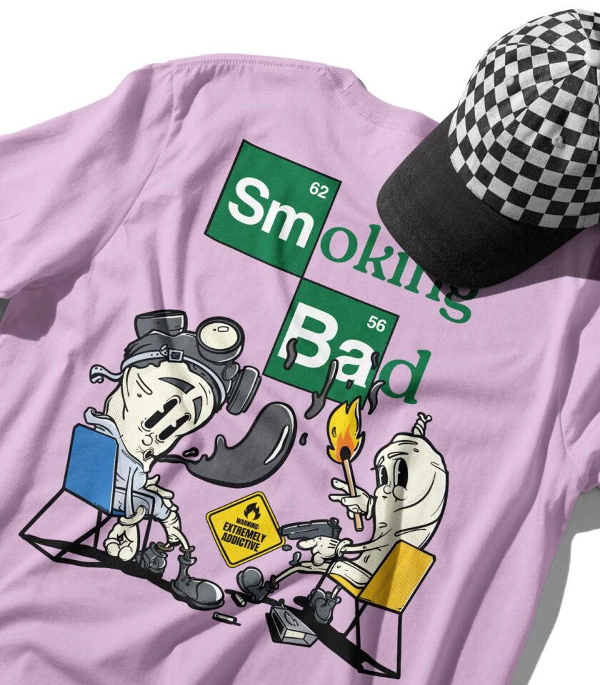 Smoking Bad Organic Heavyweight T-Shirt - Image 9